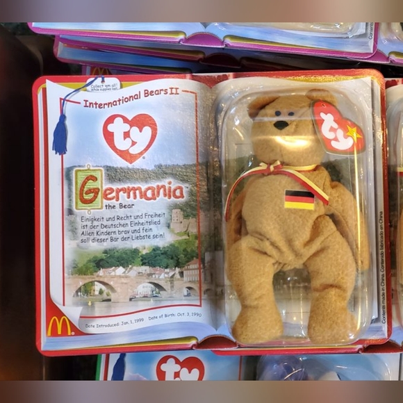 TY Teenie Beanie Babies Int. Bears LOT of 3 NIP SPANGLE, OSITO, GERMANIA - Picture 6 of 6